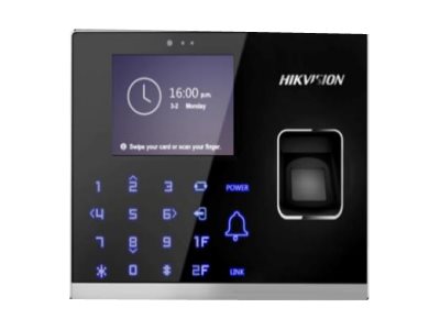 Hikvision - Terminal de control de acceso con lector de huellas dactilares y cámara